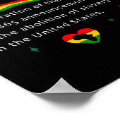 Juneteenth Definition Zwart Afro-Amerikaanse Manne Poster (Hoek)