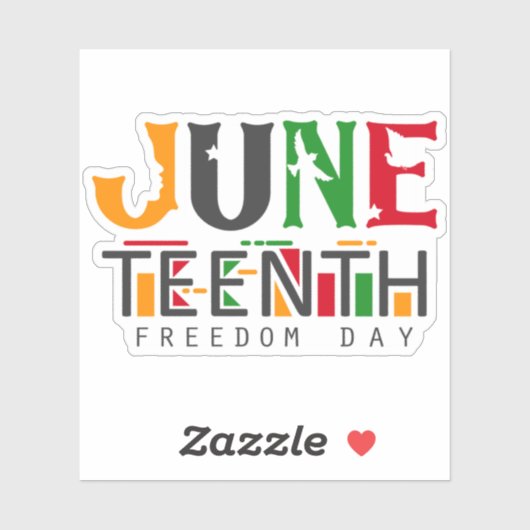 Juneteenth Die-Cut-Sticker | Freedom Day Design Sticker (Vel)