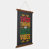 Juneteenth Dikke Locd Vibes Afro-Amerikaans Hangend Wandkleed (Gebogen)