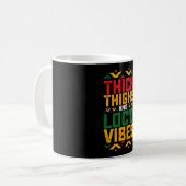 Juneteenth Dikke Locd Vibes Afro-Amerikaans Koffiemok (Voorkant links)