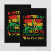 Juneteenth doorbreekt elke keten Zwart mannen vrou Kaart (Voorkant / Achterkant)