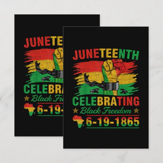 Juneteenth doorbreekt elke keten Zwart mannen vrou Kaart (Voorkant / Achterkant)