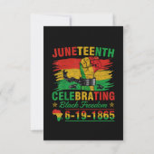Juneteenth Doorbreekt Elke Keten Zwarte Mannen Vro Kaart (Achterkant)