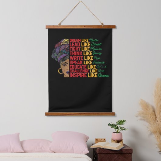 Juneteenth Dream Lead Fight like Black Freedom Hangend Wandkleed (Slaapkamer)