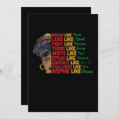 Juneteenth Dream Lead Fight like Black Freedom Kaart (Voorkant / Achterkant)