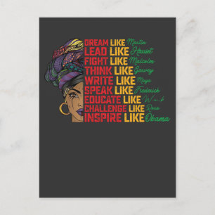 Juneteenth Dream Lead Fight like Black Freedom Uitnodiging Briefkaart