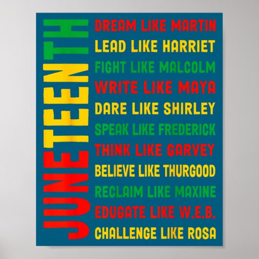 Juneteenth droom als martin zwarte geschiedenis af poster (Voorkant)