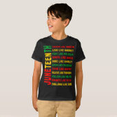 Juneteenth droom als martin zwarte geschiedenis af t-shirt (Voorkant volledig)