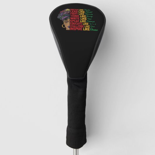 Juneteenth Droom Leidt Strijd Als Zwarte Vrijheid Golfheadcover (Voorkant)