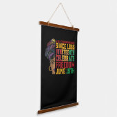 Juneteenth een dag van herinnering Zwarte vrijheid Hangend Wandkleed (Gebogen)