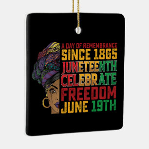 Juneteenth Een Dag Van Herinnering Zwarte Vrijheid Keramisch Ornament
