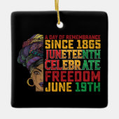 Juneteenth Een Dag Van Herinnering Zwarte Vrijheid Keramisch Ornament (Voorkant)