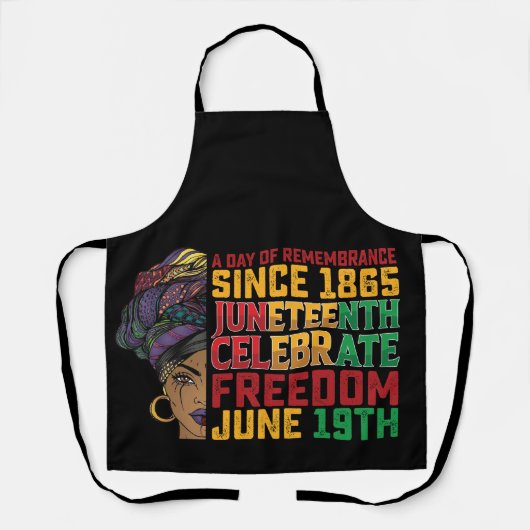 Juneteenth Een Dag Van Herinnering Zwarte Vrijheid Schort (Voorkant)