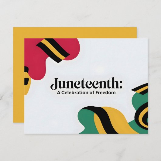 Juneteenth: Een viering van Freedom Design Feestdagenkaart (Voorkant / Achterkant)