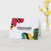 Juneteenth: Een viering van Freedom Design Kaart (Gele Bloem)