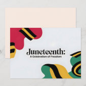 Juneteenth: Een viering van Freedom Design Save The Date (Voorkant / Achterkant)