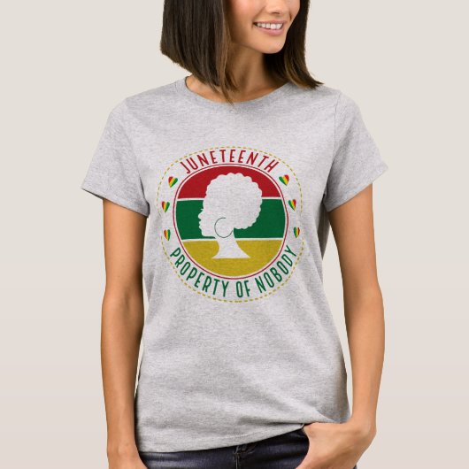 Juneteenth Eigendom van Niemand - Zwarte Geschiede T-shirt (Voorkant)