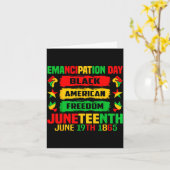 Juneteenth emancipatie dag zwart 19 juni 1865 kaart (Gele Bloem)