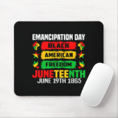 Juneteenth emancipatie dag zwart 19 juni 1865 muismat (Met muis)