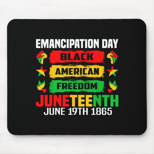Juneteenth emancipatie dag zwart 19 juni 1865 muismat (Voorkant)