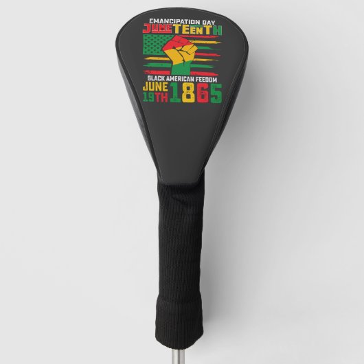 Juneteenth Emancipatie Dag Zwarte Amerikaanse Vrij Golfheadcover (Voorkant)