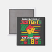 Juneteenth Emancipatie Dag Zwarte Amerikaanse Vrij Magneet (Voorkant / Achterkant)