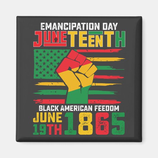 Juneteenth Emancipatie Dag Zwarte Amerikaanse Vrij Magneet (Voorkant)
