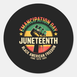 Juneteenth emancipatie dag zwarte Amerikaanse vrij Ronde Sticker