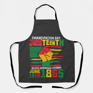 Juneteenth Emancipatie Dag Zwarte Amerikaanse Vrij Schort
