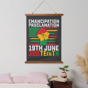 Juneteenth Emancipatie Proclamatie Zwarte Vrijheid Hangend Wandkleed