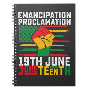 Juneteenth Emancipatie Proclamatie Zwarte Vrijheid Notitieboek
