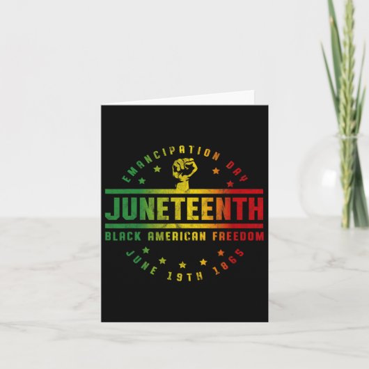 Juneteenth Emancipation Black American Freedom Bla Kaart (Voorkant)