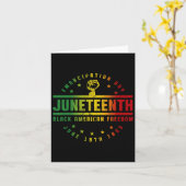 Juneteenth Emancipation Black American Freedom Bla Kaart (Gele Bloem)