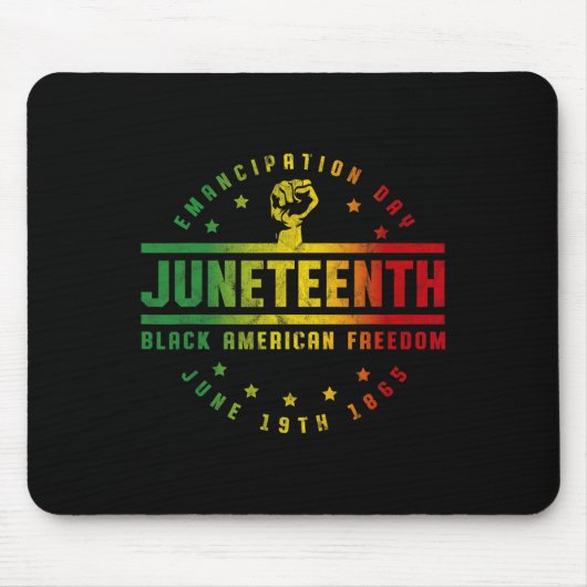 Juneteenth Emancipation Black American Freedom Bla Muismat (Voorkant)