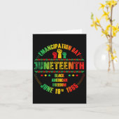 Juneteenth Emancipation Day Black 19 juni 1865 M Kaart (Gele Bloem)