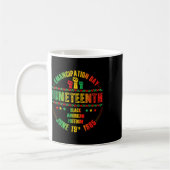 Juneteenth Emancipation Day Black 19 juni 1865 M Koffiemok (Links)