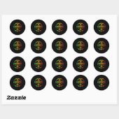 Juneteenth Emancipation Day Black 19 juni 1865 M Ronde Sticker (Vel)
