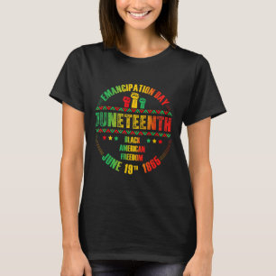 Juneteenth Emancipation Day Black 19 juni 1865 M T-shirt