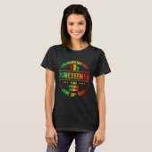 Juneteenth Emancipation Day Black 19 juni 1865 M T-shirt (Voorkant volledig)