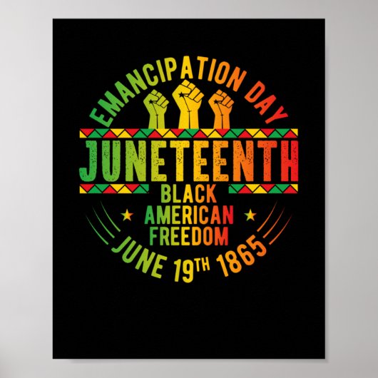 Juneteenth Emancipation Day Black History Poster (Voorkant)