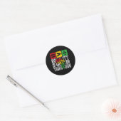 Juneteenth Equality is groter dan Division Wiskund Ronde Sticker (Envelop)