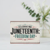 Juneteenth Feestdagenkaart (Staand voorkant)