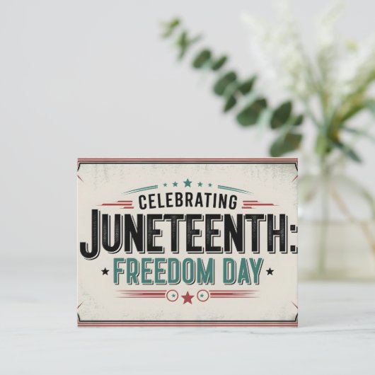 Juneteenth Feestdagenkaart (Staand voorkant)