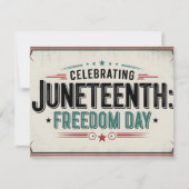  Juneteenth Feestdagenkaart (Voorkant)