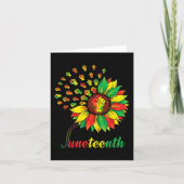 Juneteenth Fist Sunflower Black African Ameri Kaart (Voorkant)