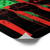 Juneteenth Fists Black Afro-Amerikaanse vlag Pride Poster (Hoek)