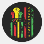 Juneteenth Flag 19 juni Ronde Sticker (Voorkant)