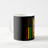 Juneteenth Flag Afro-Amerikaanse Afro Black Pride Koffiemok (Voorkant links)