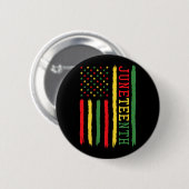 Juneteenth Flag Black Freedom 1865 1 Ronde Button 5,7 Cm (Voorkant /achterkant)