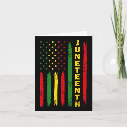Juneteenth Flag Black Freedom 1865 Kaart (Voorkant)